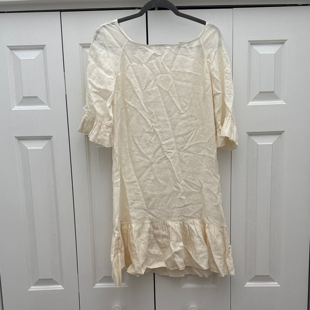 Elegant Cream Ruffle Dress